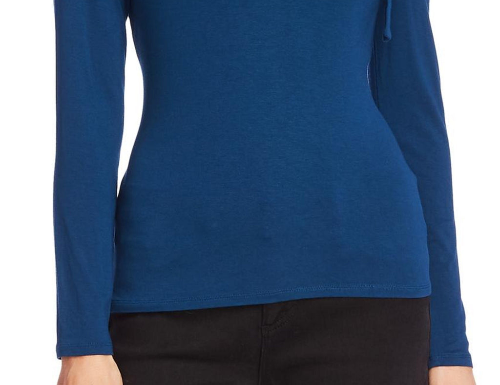 Vince Camuto Women's Knit D Ring Top Blue Size Small