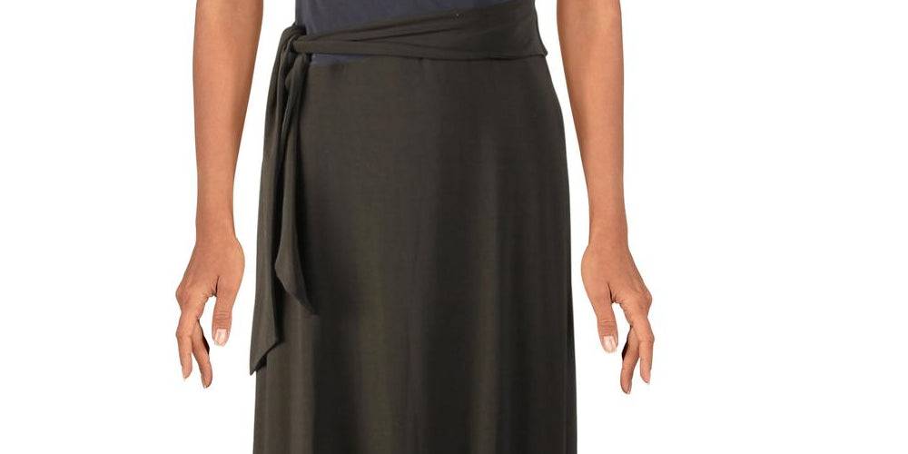 Ralph Lauren Women's Dorena MIDI Faux Wrap Wear to Work Dress Black Size 10