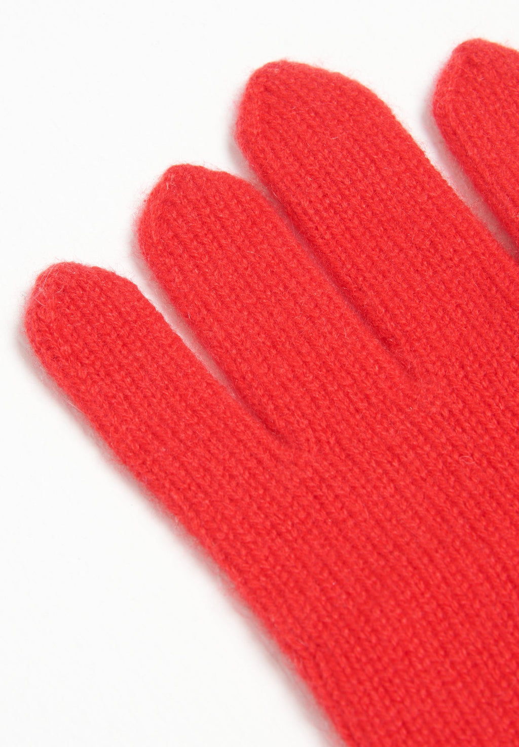 Red 4-thread cashmere gloves