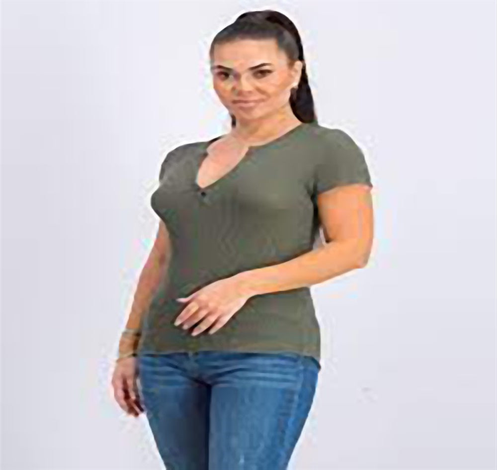 Ultra Flirt Juniors' Floral Lace-Back T-Shirt Olive Size Small