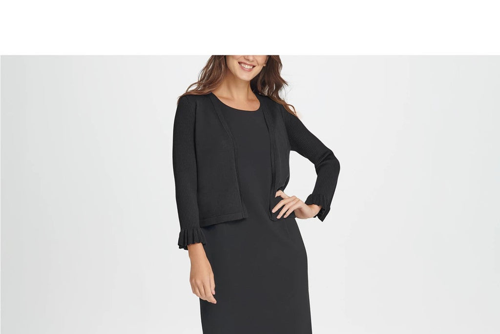 DKNY Women's Bell Sleeve Cardigan Black Size X-Large
