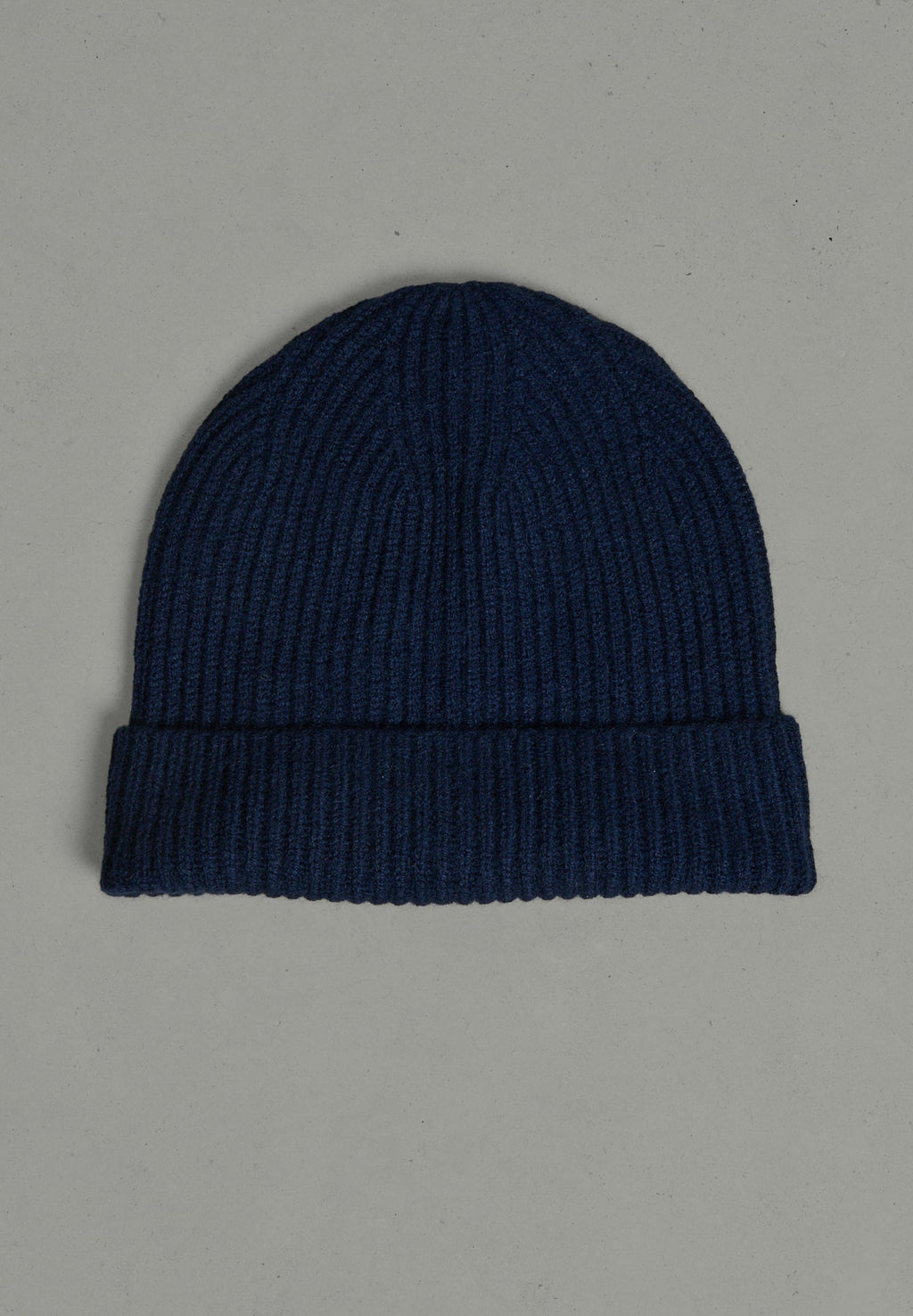 UNI 11 Navy blue 4-thread cashmere English rib knit hat