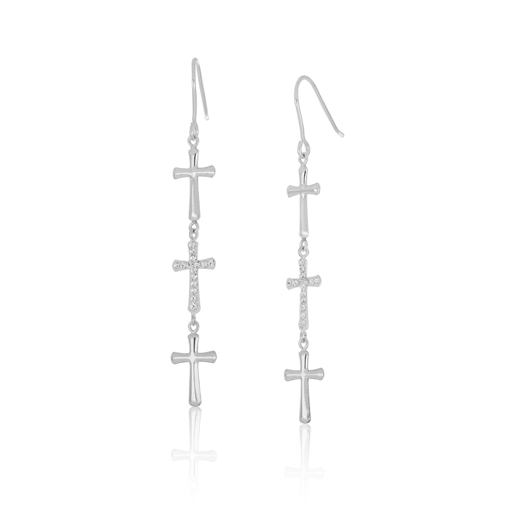 Answered Prayer Triple Cross Earrings