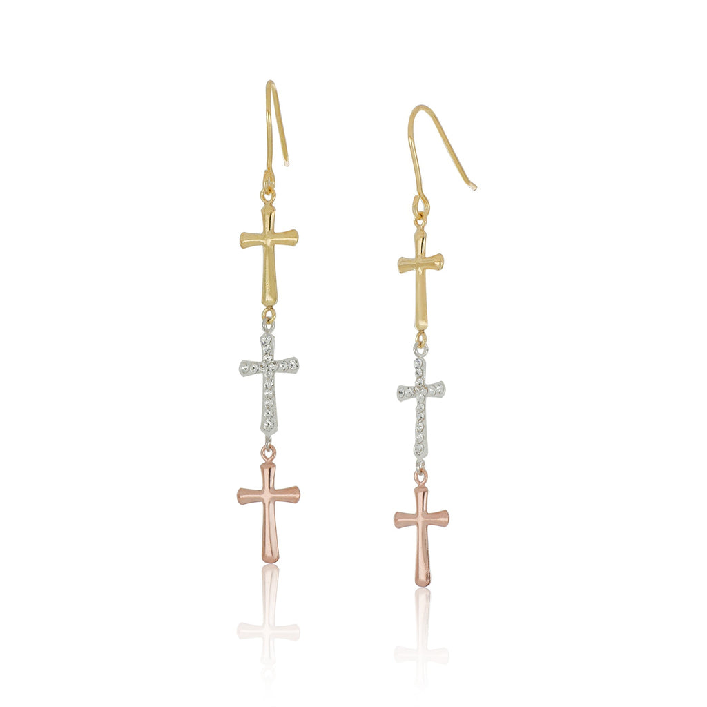 Answered Prayer Triple Cross Earrings