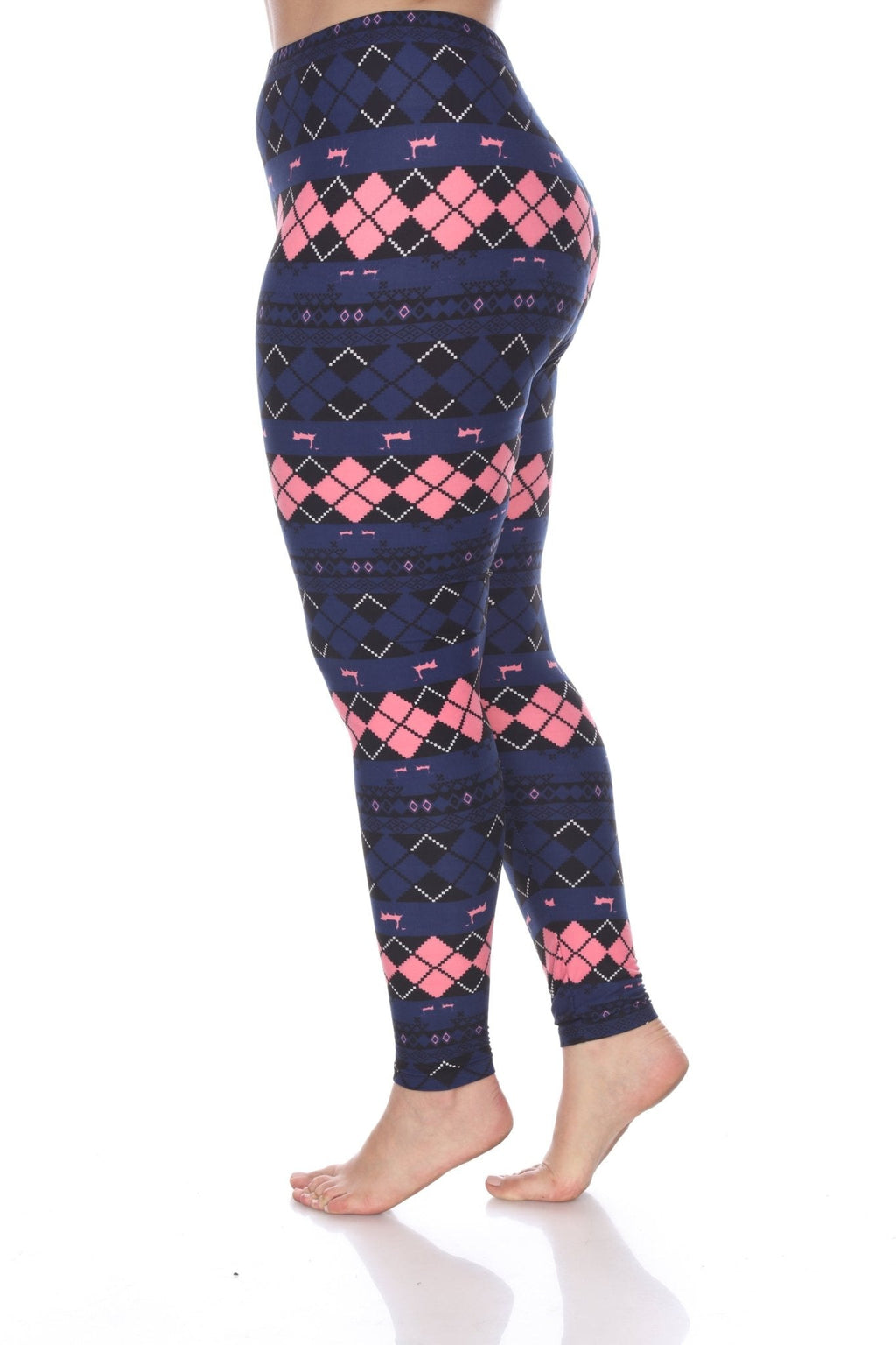 Argyle Print Leggings-Plus (2 Colors Available)