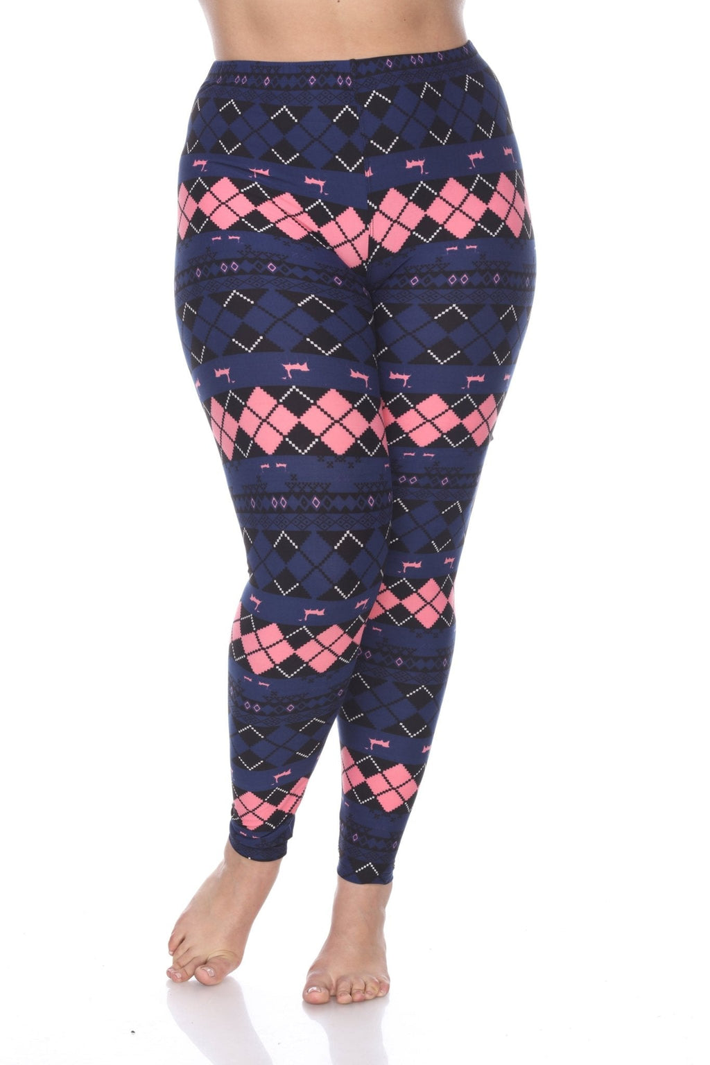 Argyle Print Leggings-Plus (2 Colors Available)