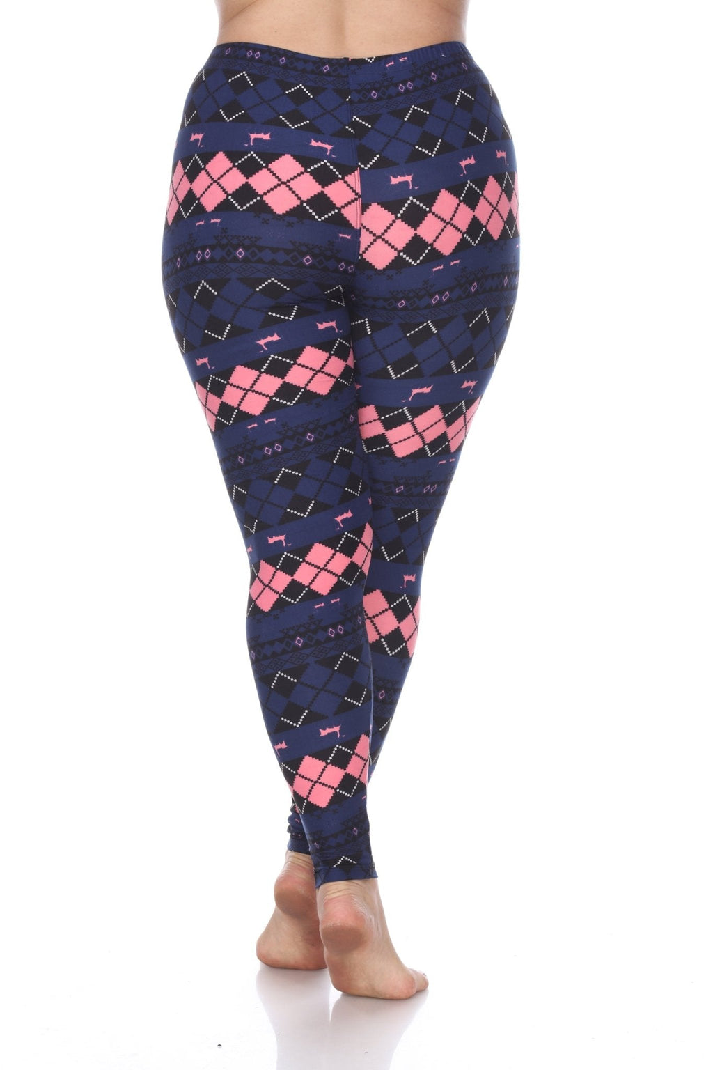 Argyle Print Leggings-Plus (2 Colors Available)