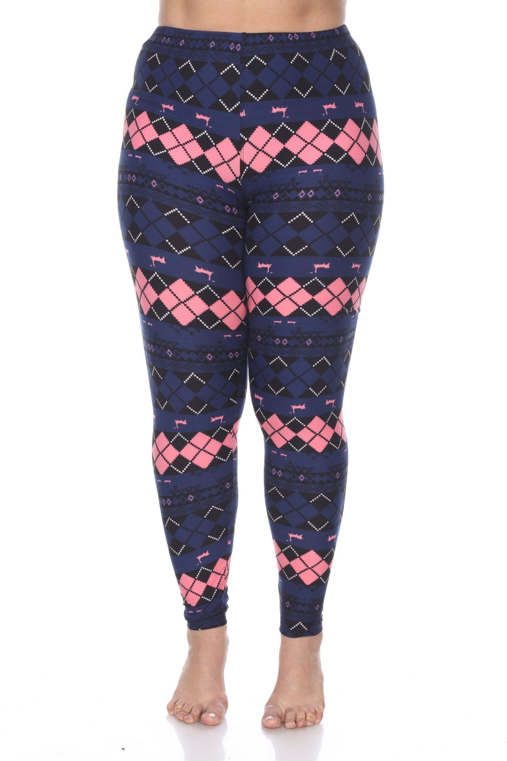 Argyle Print Leggings-Plus (2 Colors Available)