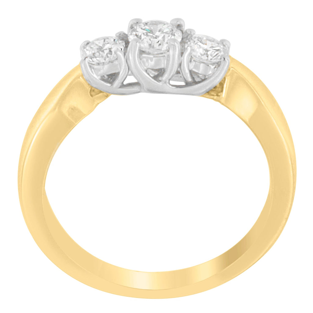 14K Two-Toned Gold 1/2 CTTW Round-cut Diamond Ring (G-H, SI1-SI2)