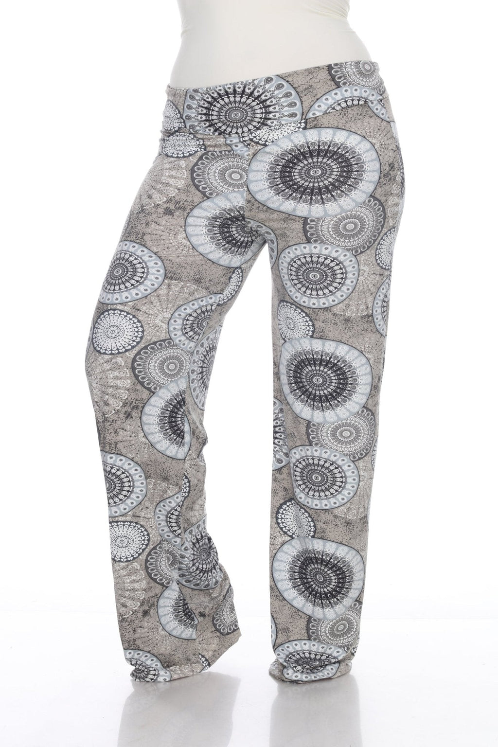 Circle Print Plus Size Palazzo Pants - Plus