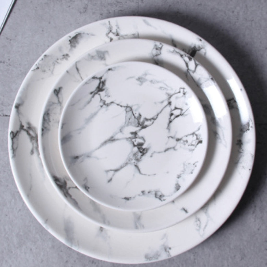 Marble Round Plate 10"