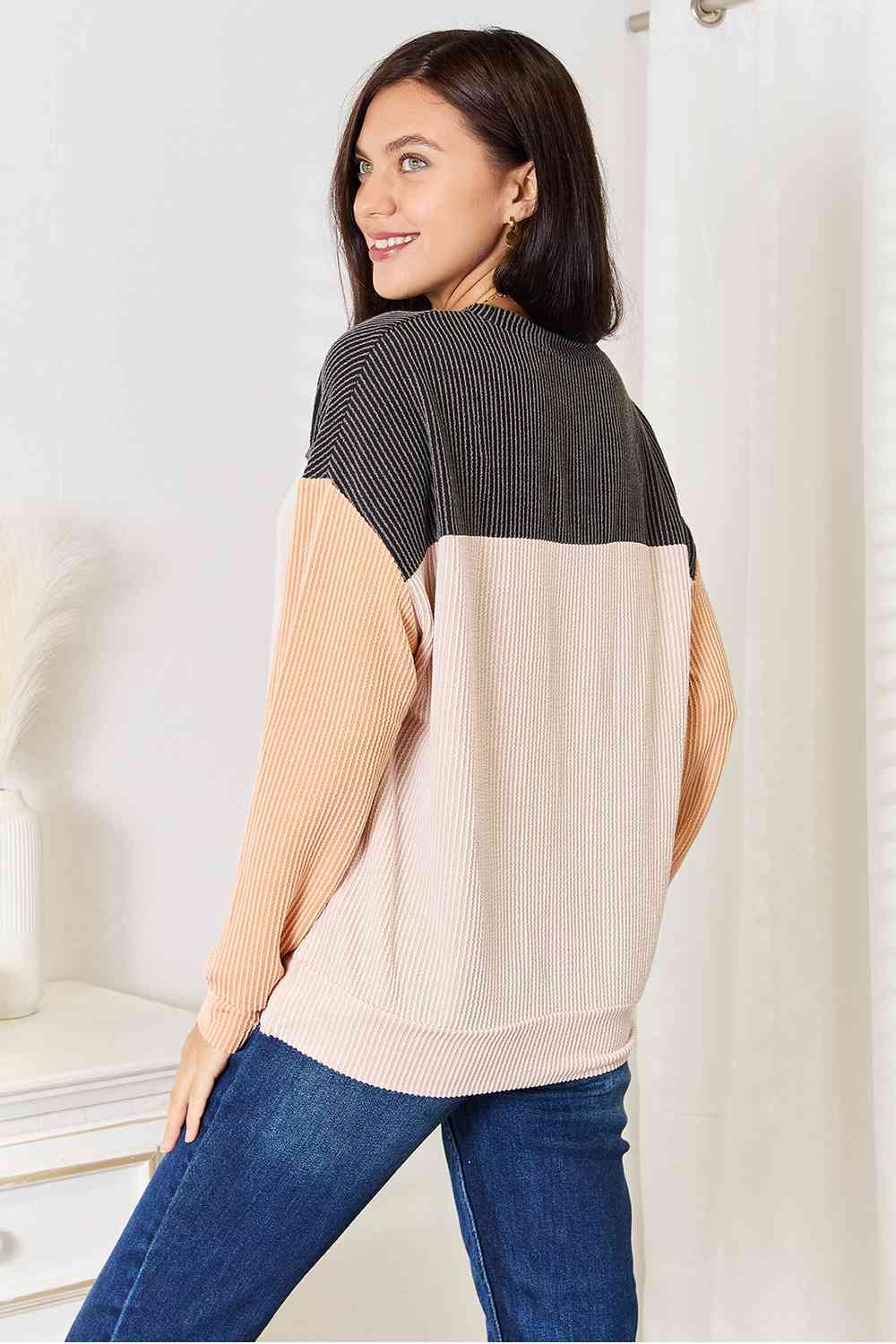 Double Take Dropped Shoulder Shirt