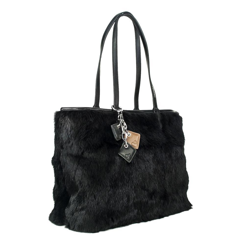 Olivia Fur+Leather Handbag