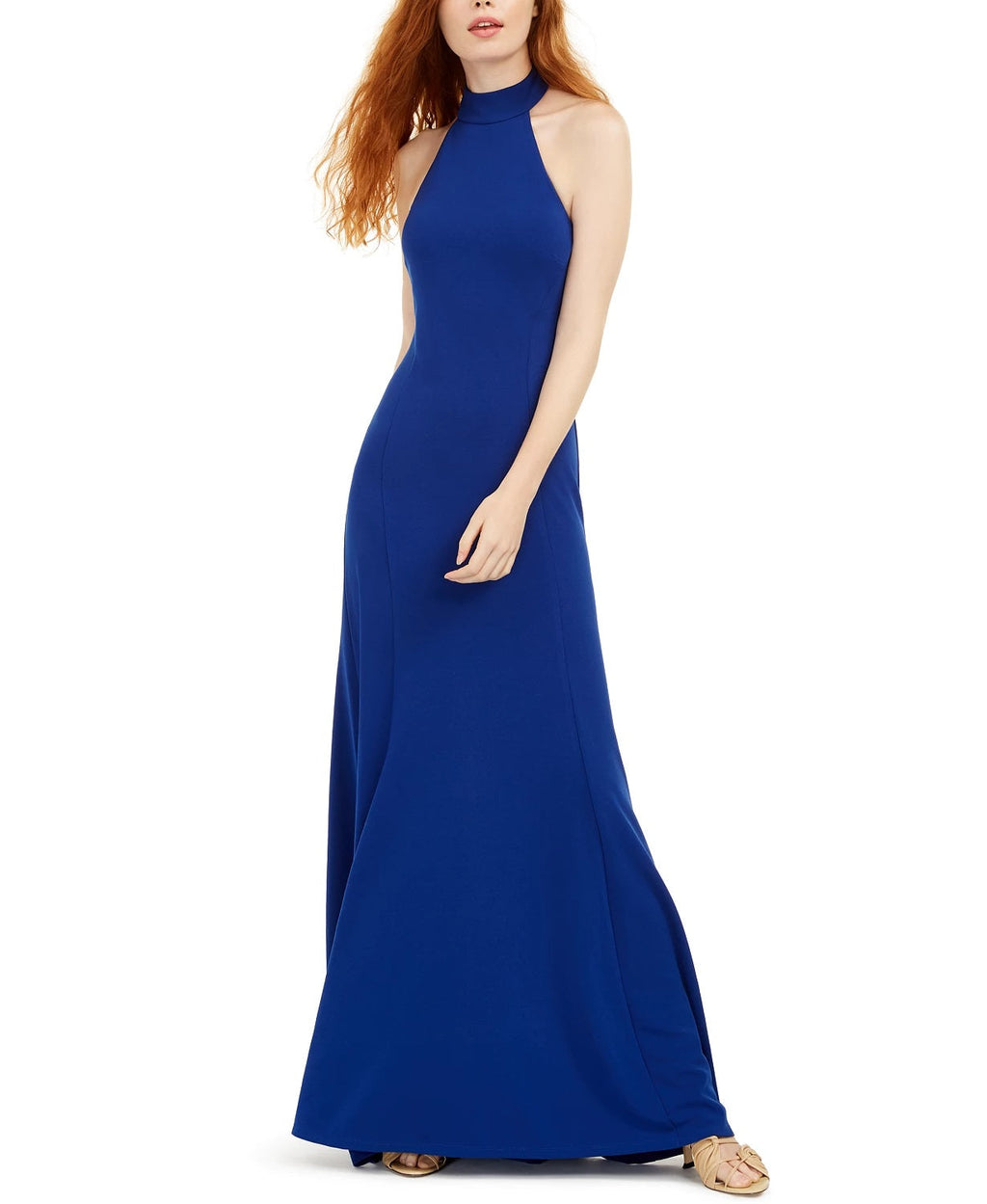 Teeze Me Juniors' Halter Gown Dark Blue Size 5