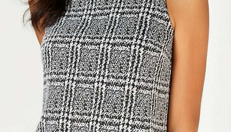 Michael Kors Women's Plaid Tunic Black Size Petite