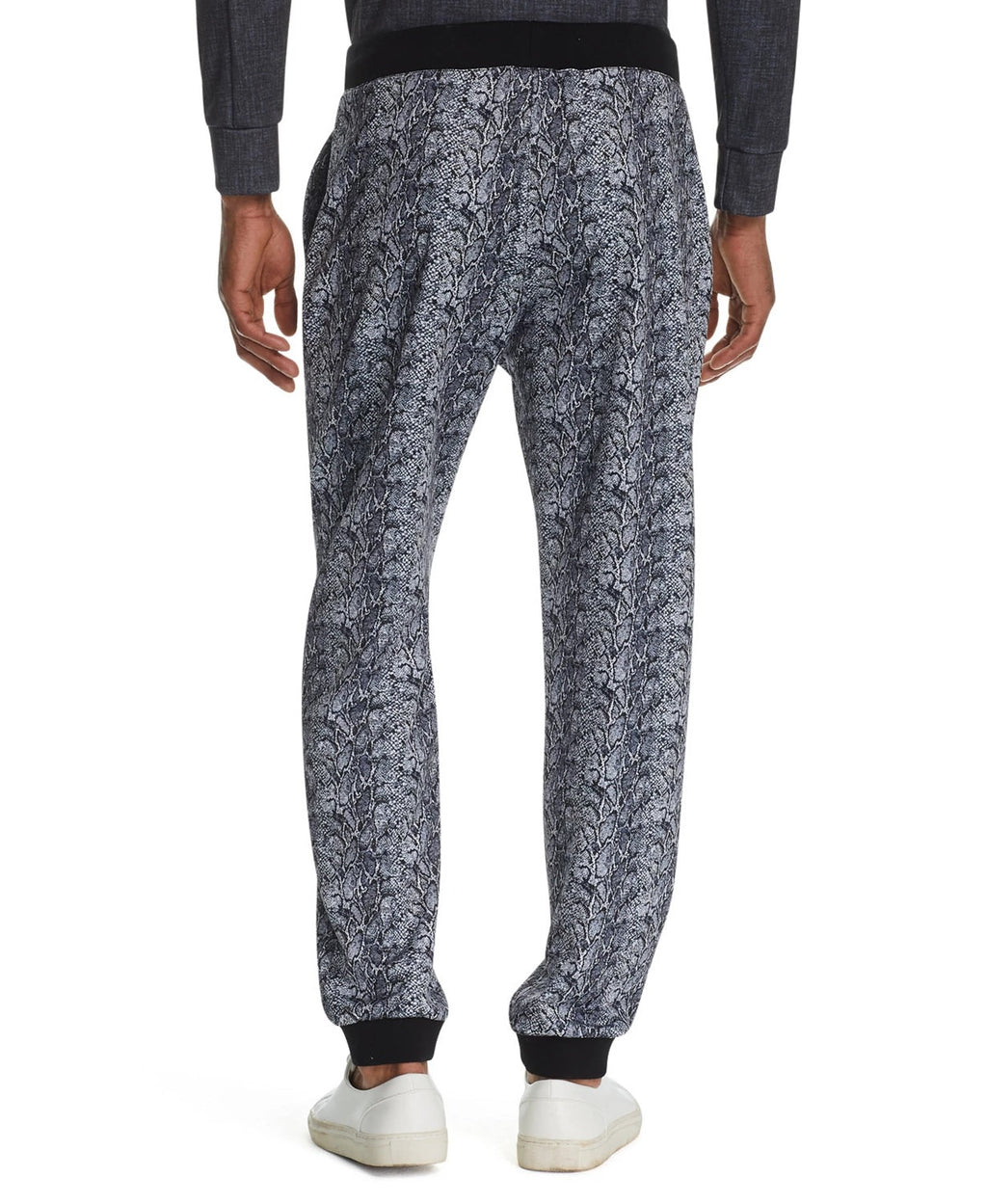 Tallia Men's Tapered Stretch Snake Skin Print Joggers Gray Size Small