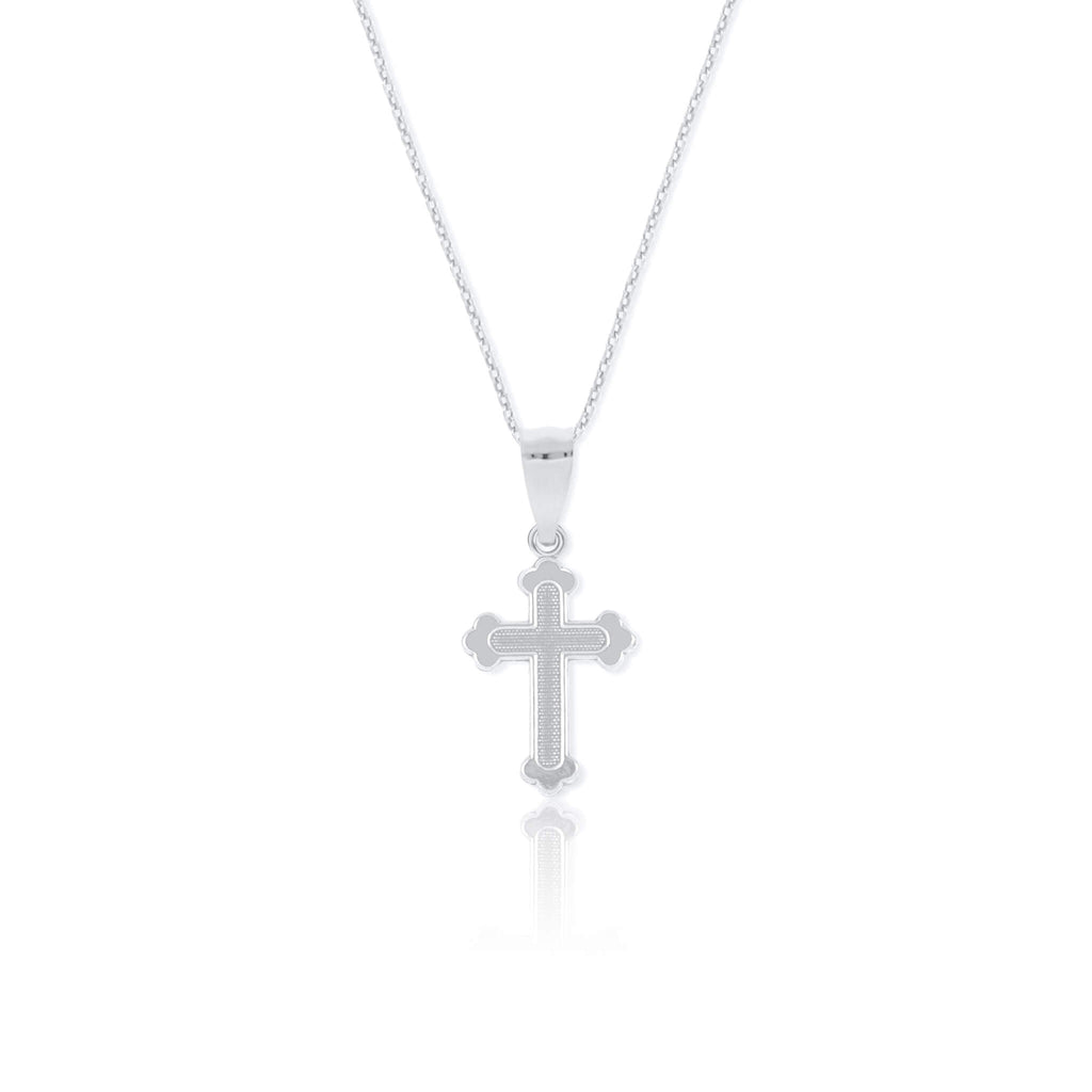 Three Pointed Style Cross Pendant Necklace