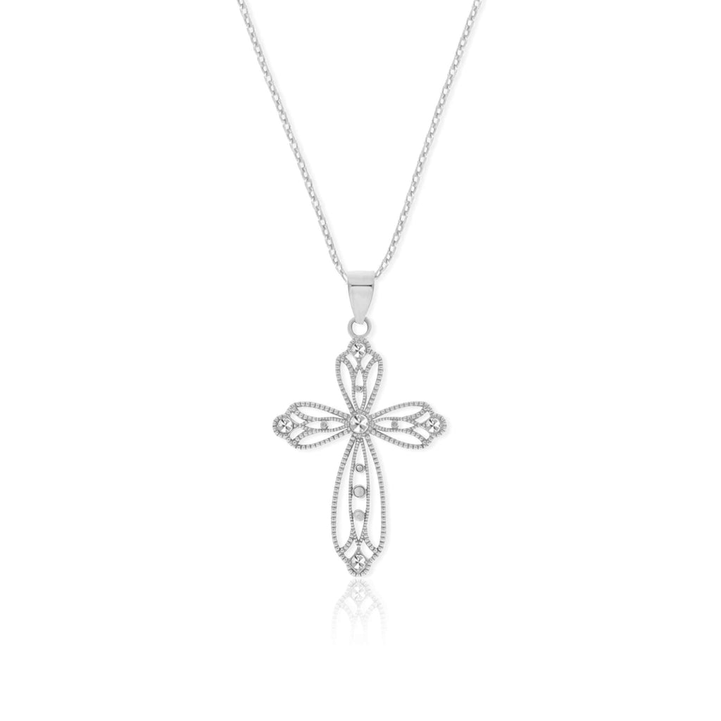 Softly Curved Cross Necklace Pendant