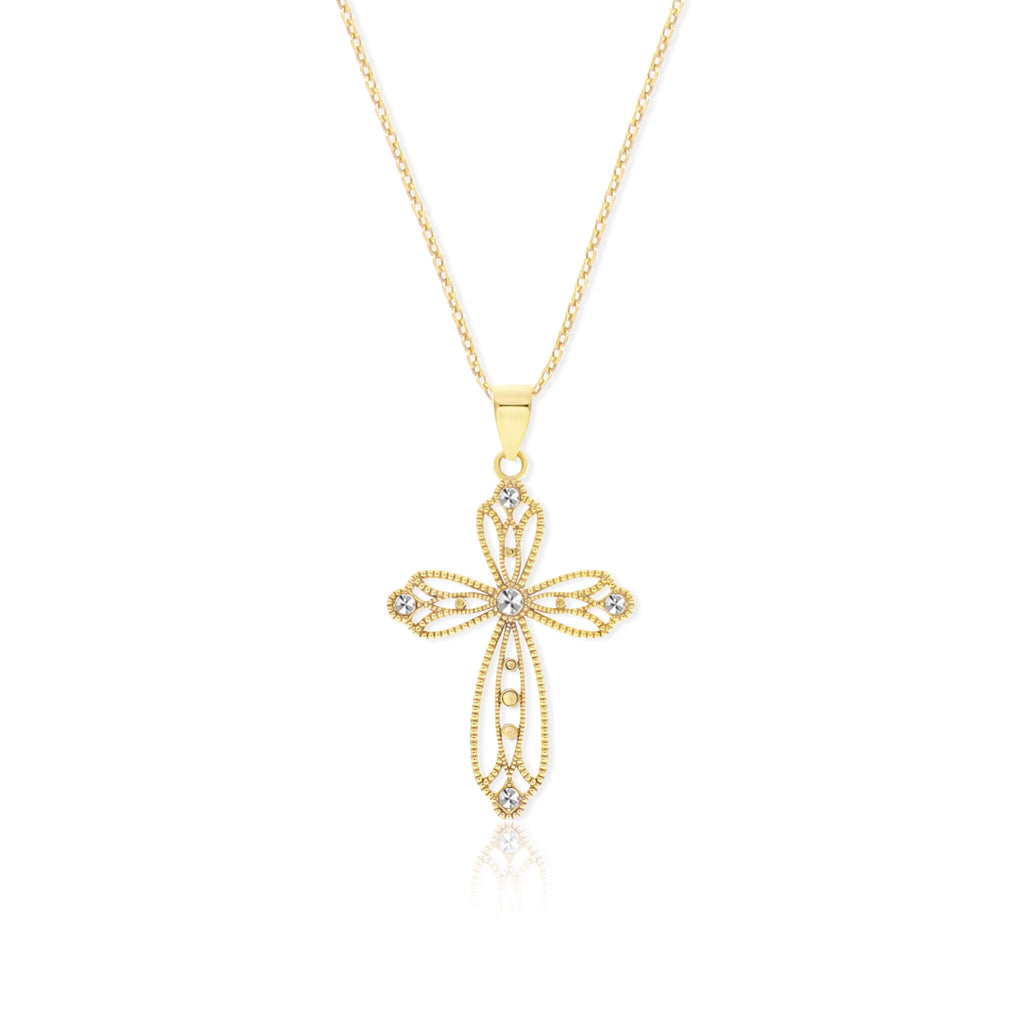 Softly Curved Cross Necklace Pendant