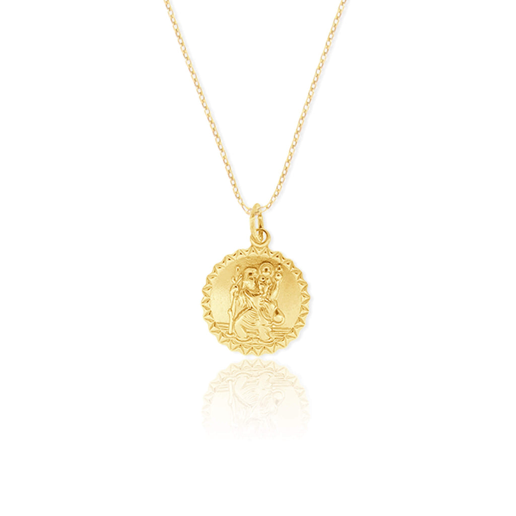 Saint Christopher Round Edge Necklace