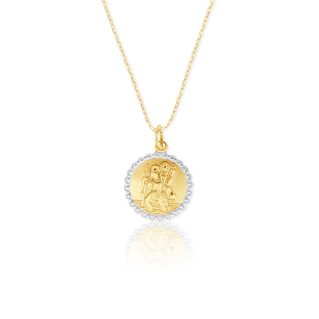 Saint Christopher Round Edge Necklace